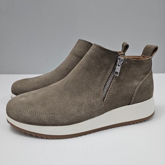Blondo Ellorie Sneaker Womens 9 Taupe Suede Waterproof Wedge Ankle Bootie Fall - Picture 1 of 15